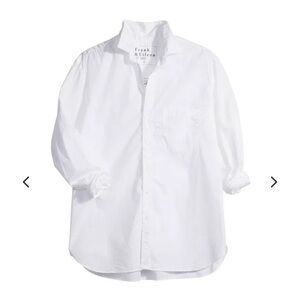 NWOT Frank & Eileen Joedy White Poplin Button-Up Shirt